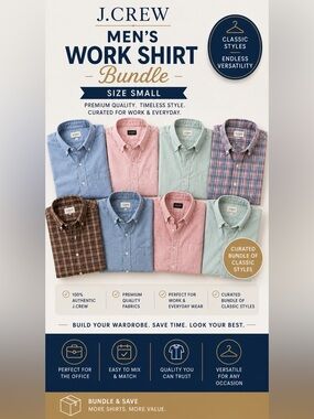 J. Crew‎ Men’s Work Shirt Bundle - Size Small